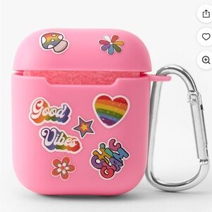 Claire's Pink Y2K Silicone Earbud Case Cover - Compatible with Apple® AirPods